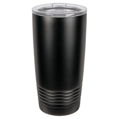 Black 20oz tumbler color option for custom monogram engraving