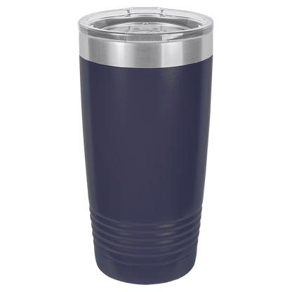 Navy 20oz tumbler color option for custom monogram engraving