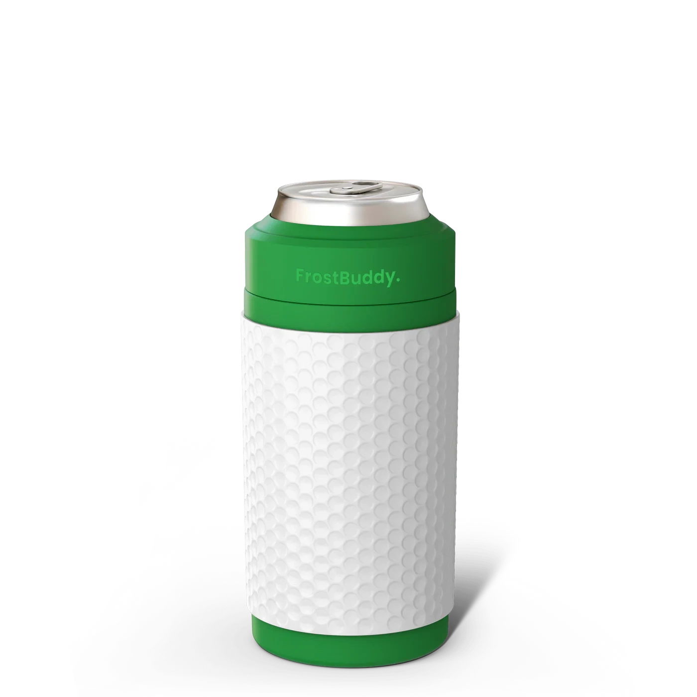 Station 2 Custom Creations green and white golf ball texture FrostBuddy Universal 2.0 insulated can cooler